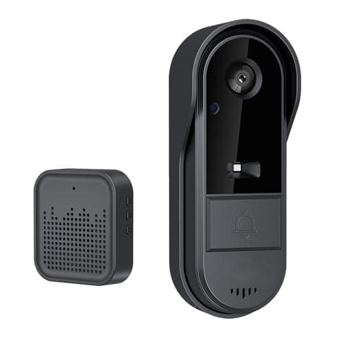 Wireless Video Doorbell Camera with 2.4G WiFi & Two-Way Audio - 1080p HD, Night Vision, Tuya App Control, Wireless Chime, TF Card/Cloud Storage for Home Security and Outdoor Monitoring