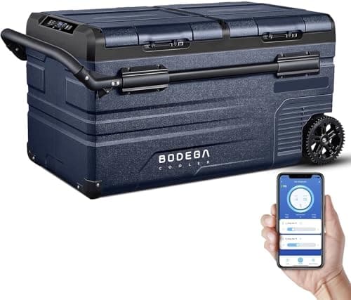BODEGACOOLER 12 Volt RV Refrigerator Drawer Fridge,Car Refrigerator APP Control, Travel Fridge -4 to 68℉ Electric Cooler 12/24V DC