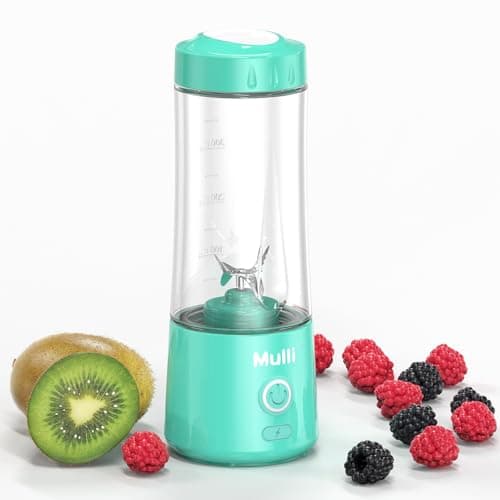 Mulli Portable Blender,USB Rechargeable Personal Mixer for Smoothie and Shakes, Mini Blender with Six Blades for Baby Food,Travel,Gym