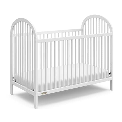 Graco Olivia 3-in-1 Convertible Crib (White) – GREENGUARD Gold Certified, Converts to Daybed and Toddler Bed, Fits Standard Full-Size Crib Mattress, Adjustable Mattress Height, Easy-to-Match Style