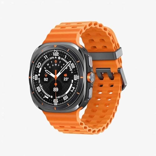 Samsung Galaxy Watch Ultra 47MM 2025 (CAD Version) AI Smart Watch, Marine BandTitanium Casing, Cushion Design, Quick Button, 47mm, LTE (Titanium Grey)