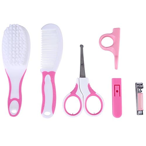 Baby Grooming Kit Baby Essentials Kit with Hair Brush Comb Nail Clipper for Newborn Girls Boys