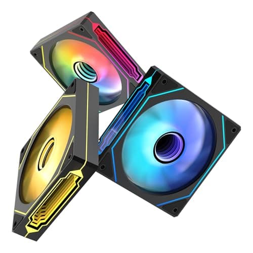 Jungle Leopard Prism4 Pro X3 120mm PC ARGB Computer Case Fan Black Forward