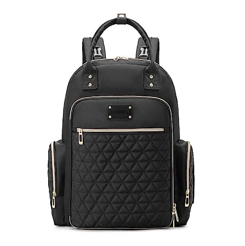 Homfu Diaper Bag Backpack Mommy Hospital Baby Bags for Girls Boys Multifunction Large Laptop Travel Backpack Mom Dad Diaper Bag with Changing Pad Waterproof Fashion Maternity Baby Diaper Bag Tote