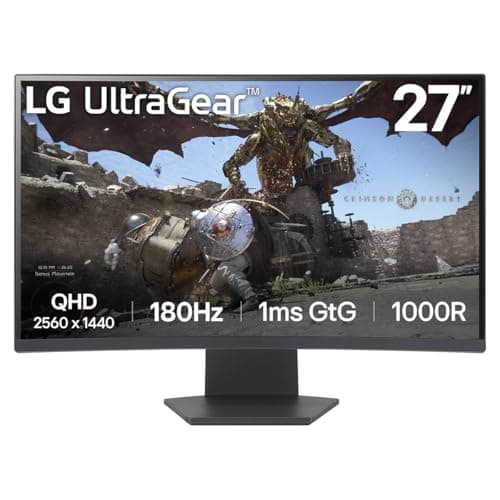 LG Gaming Monitor 27GS60QN 27 Ultragear™ 27-inch/QHD (2560x1440) / 180Hz / 1ms (GtG) / Curved Display/Black