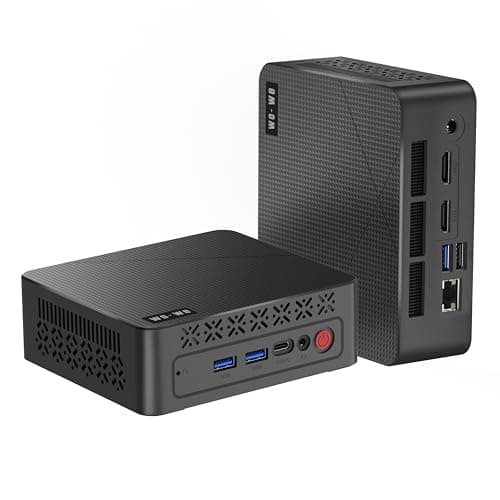 wo-we P6 Mini Gaming PC AMD Ryzen 5 3500U, Beats N150/4300U/3200U(4C/8T,Up to 3.7GHz,8GB DDR4 RAM 256GB M.2 2280 SSD, Support Dual 4K, WiFi5 BT5.0 Business, Education, Home