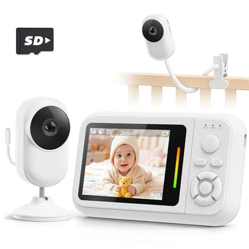 Wireless Baby Monitor No WiFi Needed: 2.8" Portable Camera with Clip Mount, 1080P HD Video, 940nm Invisible Night Vision, VOX Mode, 2-Way Audio, Temperature Sensor & Lullabies