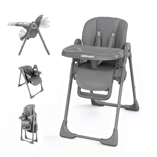 babimoni Baby High Chair, Foldable Feeding Chair for Babies & Toddlers