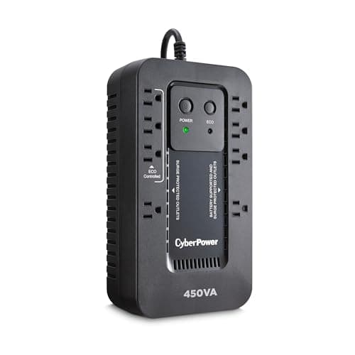 CyberPower EC450G Ecologic UPS Battery Backup and Surge Protector, 450VA/260W, 8 Outlets, ECO Mode, Compact, UL Certified