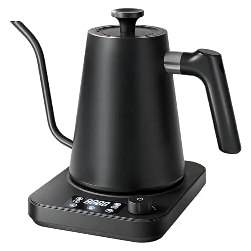 LXTaoler Electric Gooseneck Kettle, Pour Over Kettle, 1L, 1200W, Black