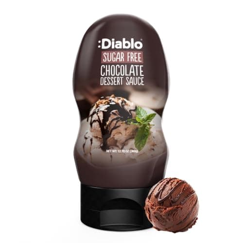 Diablo Sugar Free Dessert Sauce - Gluten-Free Syrup, Drizzle Sweetener, Keto Friendly Flavoring Topping, Perfect for Gifting, No Added Sugar - Chocolate, 360g, 12.70oz - 1 Pack