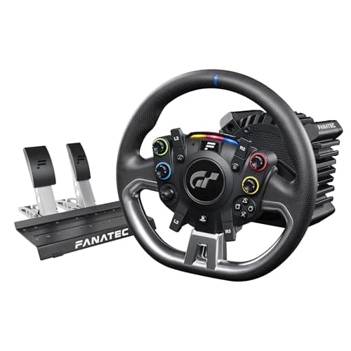 FANATEC Sim Racing Gran Turismo® DD Pro – Officially Licensed, 5 Nm Direct Drive System, Includes Wheel, Base, and Pedals – PC, PS5, PS4