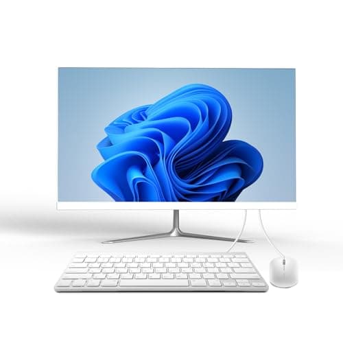 All-in-One Desktop Computer PC, 22” FHD Display Monitor G5400 Quad-Core Processor 16GB RAM 512GB SSD Desktop, WiFi Bluetooth Keyboard & Mouse for Home Business Office Gaming