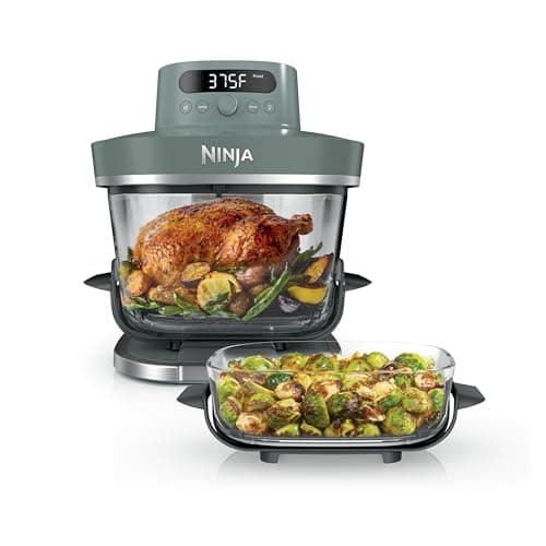Ninja Crispi Pro 6-in-1 Glass Air Fryer | 6qt & 2.5qt Glass Containers with Storage Lids | Non-Toxic | Meal Prep, Microwave, Freezer & Dishwasher Safe | Air Fry, Bake & More | Ash Grey | AS101CDG