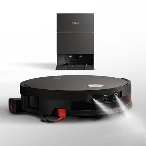 Yeedi S20 Infinity Ultra Robot Vacuum and Mop, FocusJet Stain Pre-Dissolving Tech, Mop Roller Smart Cover, 19500Pa Suction, 145°F Hot Air Dry, PowerBoost Plus Tech, AI Obstacle Avoidance,Omni Station