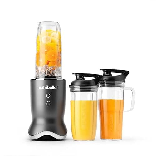 nutribullet Ultra 1200W Personal Blender for Smoothies Shakes & Protein - Quietest Single Serve Blender with Titanium Coated Blades, 3 BPA-Free Cups (32oz + 24oz), To-Go Lids, Dishwasher Safe