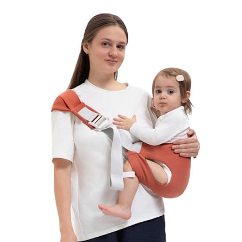 Oblitor Toddler Carrier for 25-60 lbs,Comfortable&Lightweight Baby Sling Carrier,Adjustable with Left/Right Shoulder Straps,One Size Fits All,Ideal for Shopping and Travel-Orange