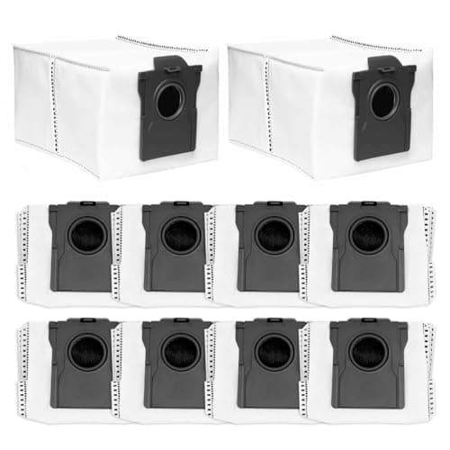 10pcs L40 Ultra Gen 2 Disposable Dust Bags for Dreame L40 Ultra/L10s Ultra Gen 2/X40 Ultra/L50/L10s Pro Ultra Robot Vacuum Cleaner, Mova P10 Pro Ultra, P50 Pro Ultra,3.2L Accessories Replacement Parts