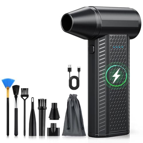 Compressed Air Duster kit-Blower-pc Duster Electric-130000RPM- Replace Compressed air can-Keyboard Clean-car Mini Snow Blowers-Car Dryer air Blower-Jet Fan-No air Canned dusters for Cleaning