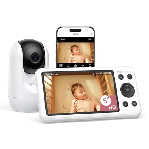 Momcozy Smart WiFi Baby Monitor with Camera and Audio, 5" 1080P HD Screen