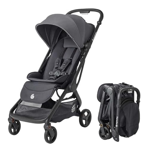 Ergobaby Metro 3 Baby Stroller for Newborns, Infants, and Toddlers - Travel Stroller with One-Hand Fold, Near-Flat Recline, Adjustable Handlebar - Graphite Grey