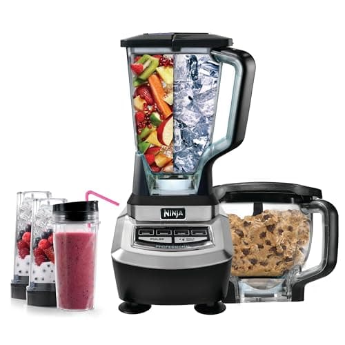 Ninja All-in-One Kitchen System, 1200W Blender & Food Processor with 72 oz (2.1 L) Pitcher, 8-Cup Bowl & Nutri Cups for Smoothies, Ice Crushing & Dough, BL780C (Canadian Version)