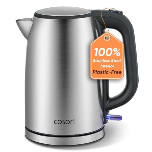 Cosori Electric Kettle Stainless Steel, 1.7L Cordless, 1500W, Auto Shut-Off