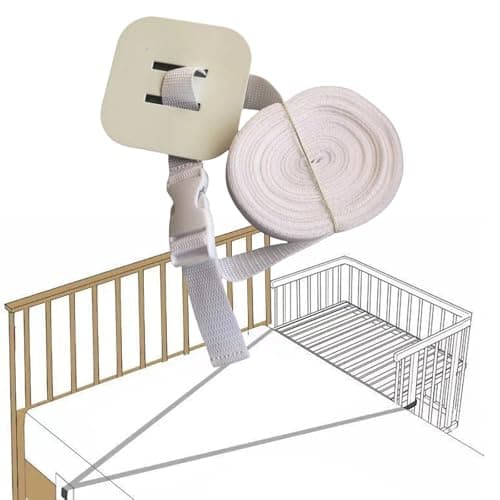 Baby Crib Nonslip Anchoring Adjustable Straps for Bed Rails Premium Nylon Accessories Easy to Use Adjustable Crib Strap