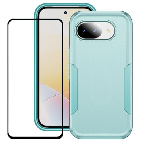 for Google Pixel 10A Case with Screen Protector, Google piexel10A Phone case,Slim Fit Military Grade Heavy Duty Rugged Protective Bumper Shockproof Cover for Pixel 10A (Green)