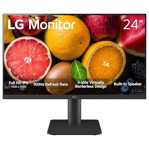 LG 24MS550 23.8-inch FHD (1920 x 1080) IPS Display | 100 Hz 5ms | Height Adjustable Stand | Eyecomfort, Dynamic Action Sync, Crosshair, Built-in Speakers, Black