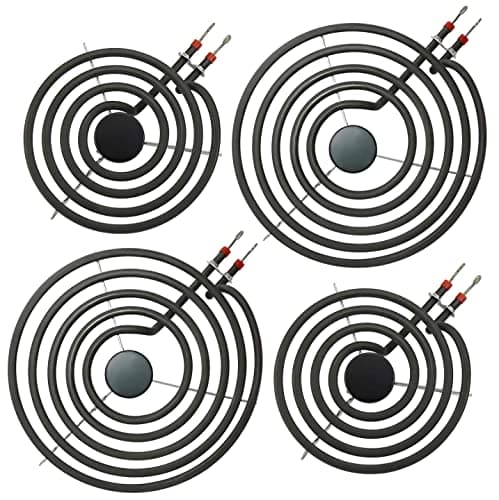4 Pack MP22YA Electric Range Burner Element Unit Set 4- MP15YA(2) MP21YA(2) for Whirlpool, KitchenAid, Maytag Range Burner,Replacement Part Numbers Include 540331014,484783, TS5W8221,Y04000033