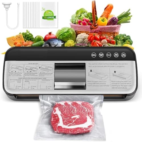 85KPA Vacuum Sealer Machine Food Vacuum Sealer for Dry/Wet Food Jars, Automatic Food Sealer, 5-in-1 Compact Vacuum Food Preservation System, Vacuum Air Sealing System for Seal a Meal and Sous Vide