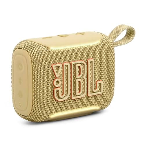 JBL Go 5 - Ultra-Portable Waterproof & Drop-Proof Speaker with JBL Legendary Sound & Ambient Edge Lighting, AirTouch Instant Stereo Pairing or Link Multiple Compatible Speakers via Auracast™ (Yellow)