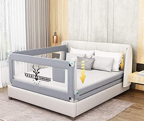 Bed Rail for Toddler Infants,1.5m 1.8m 1.9m 2.0m Safety Guard Extra Long Bedrail for Kids Twin, Double, Full Size Queen & King Mattress (1Side(74" Lx27 H))