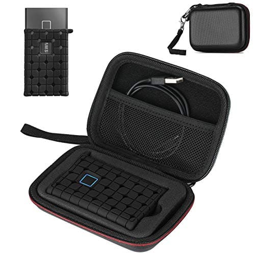 ProCase Samsung T7 / T7 Touch Portable SSD Carrying Case with Silicone Cover, Hard EVA Shockproof Storage Travel Organizer for Samsung T7 Touch Portable 500GB 1TB 2TB USB Solid State Drives -Black