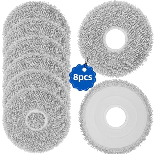 8-Pack L40 Ultra Mop Pads Replacement: for Dreame X40 Ultra/X30 Ultra/X40 Master/L30 Ultra/L20 Ultra/L10s Ultra/L10s Pro Ultra Robot Vacuum, MOVA S10/S10 Plus/P50 Pro/P10/P10 Pro Ultra, Washable Pad
