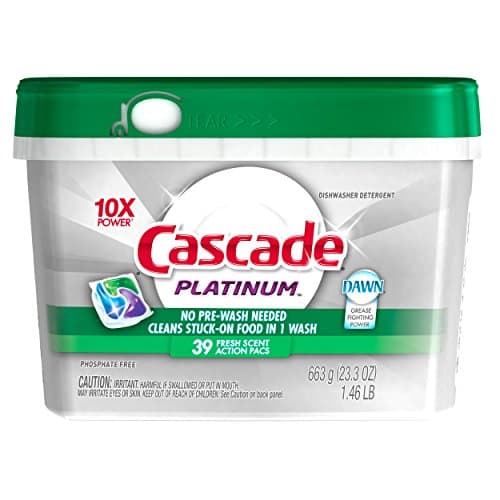 Cascade Platinum Dishwasher Detergent Pods, Dish Detergent Soap, Fresh Scent, 39 Count