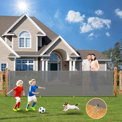 178" Retractable Baby Gate Extra Wide, 34" Tall Mesh Baby Gate, Retractable Safety Gate for Doorways, Stairs, Hallways, Indoor and Outdoor