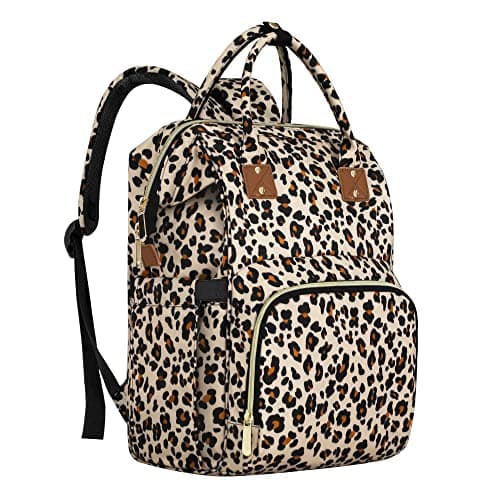 Diaper Bag Backpack,Multifunction Maternity Nappy Bag for Travel Waterproof Travel Back Pack Baby Bags for Boys Women Large Capacity Diaper Bags for Baby Gril,Leopard Print