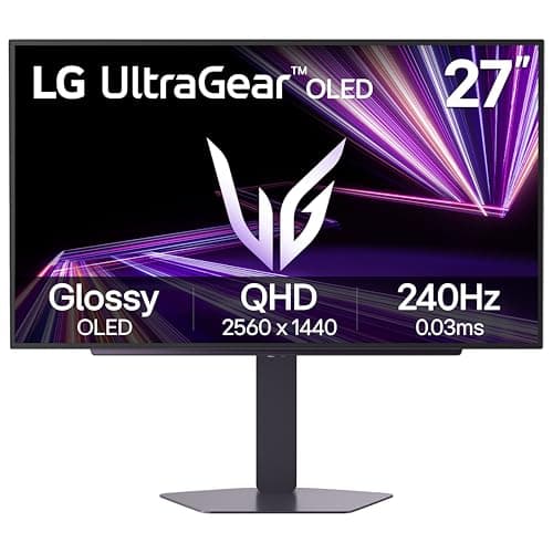 LG Gaming Monitor Ultragear OLED 27GX704A-B 27-inch/WQHD (2560 x 1440) / 240Hz / 0.03ms /DCI-P3 98.5% / Display HDR True Black 400 / Glare Panel/NVIDIA G-Sync, AMD FreeSync Premium Pro