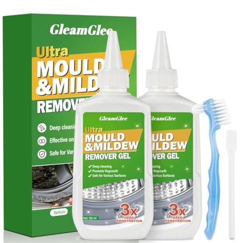 Mould Remover Gel, Powerful Mould Mildew Remover for Washing Machine, Top Load, Front Load, Tub Seal, Grout, Bathroom, Shower, Tiles, Refrigerator Strips, Kitchen Cleaner - (2Pack)