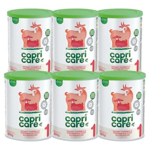 Capricare Whole Goat Milk Powder Baby Formula Stage 1 - Nutritional New Born Baby Essentials, No Added Palm Oil, Soybean Oil, GMOs, Glucose, Refined Sugars, Corn Maltodextrin - 0 Months & Above, Case of 6 x 800g