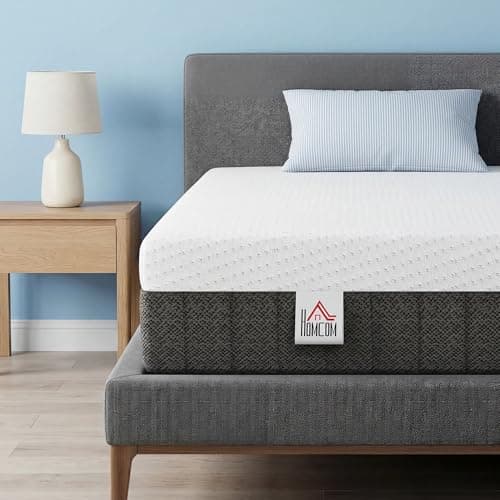 HOMCOM Full Mattress 10 Inch Cooling Gel Memory Foam Mattress Medium Firm