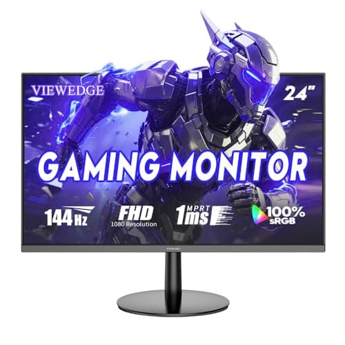 Viewedge 24 Inch Gaming Monitor 1080p 144hz, VA 1ms FHD Computer Monitor with 100% sRGB, Bluelight Filter, HDMI & VGA Port, Support Wall Mount