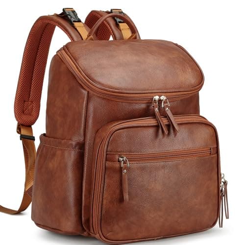 LORADI Lightweight Diaper Bag Backpack, Baby Shower Essentials, Brown