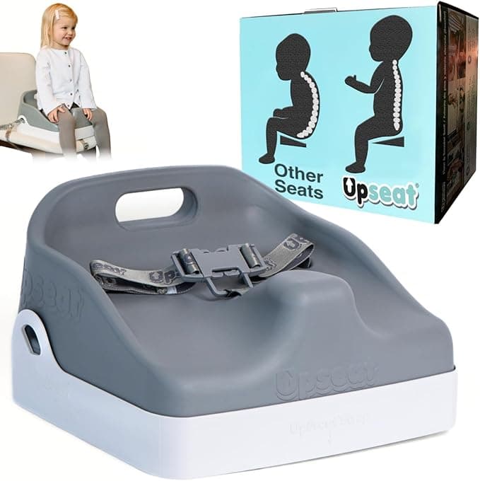 Upseat Boost Ergonomic Toddler Booster Seat for Dining Table, Developed with Physiotherapists to Encourage Posture, 3-Point Harness, Easy to Wipe Clean, and Lightweight, Made in Canada