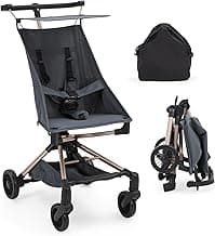 Lightweight Baby Travel Stroller - Compact Airplane-Friendly Design, One-Handed Fold, 8.4 Lbs Portable Stroller with Breathable Fabric & UPF 50 Canopy for Infants & Toddlers,Blue