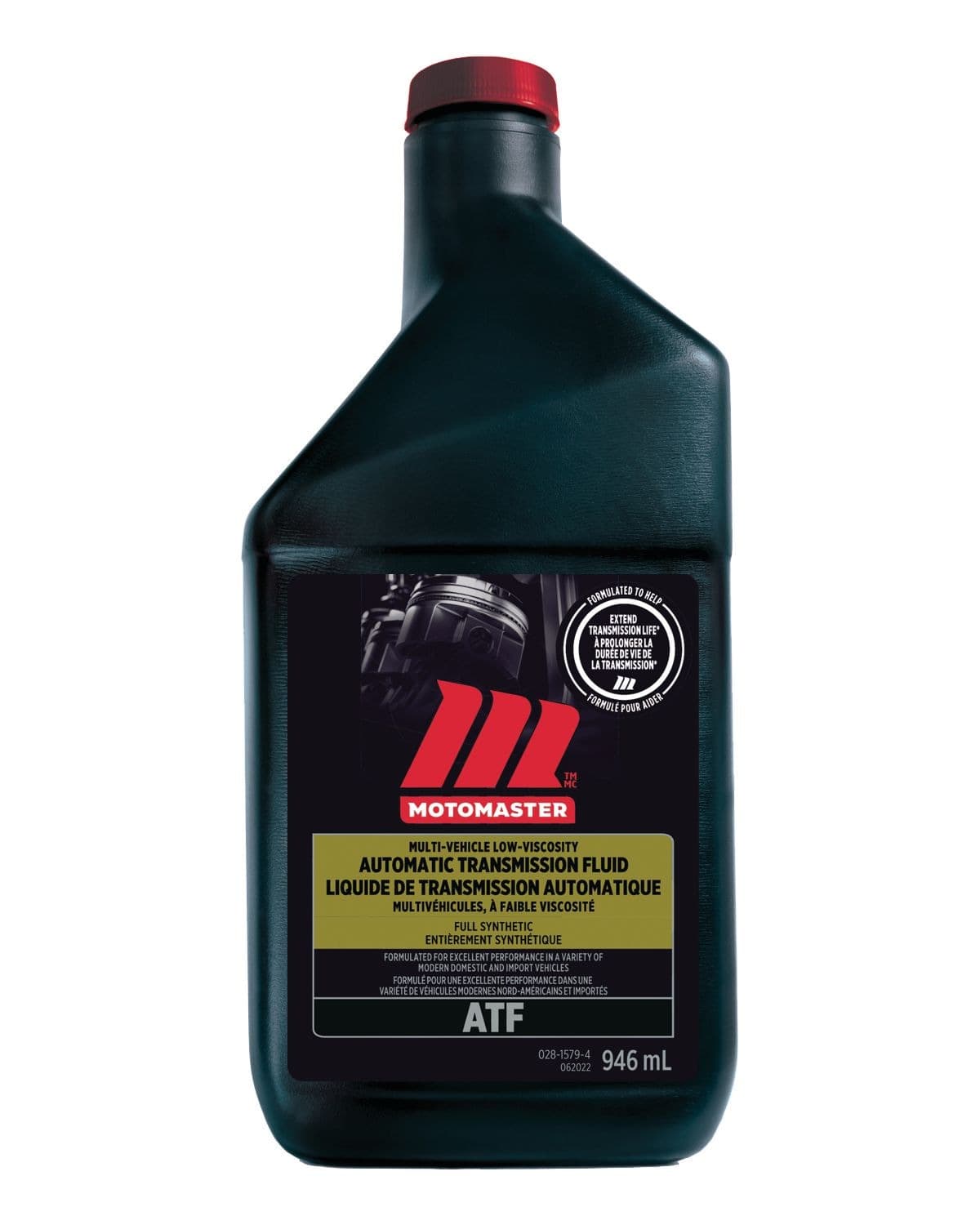 MotoMaster Full Synthetic Multi-Vehicle Low Viscosity Automatic Transmission Fluid/ATF, 946-mL