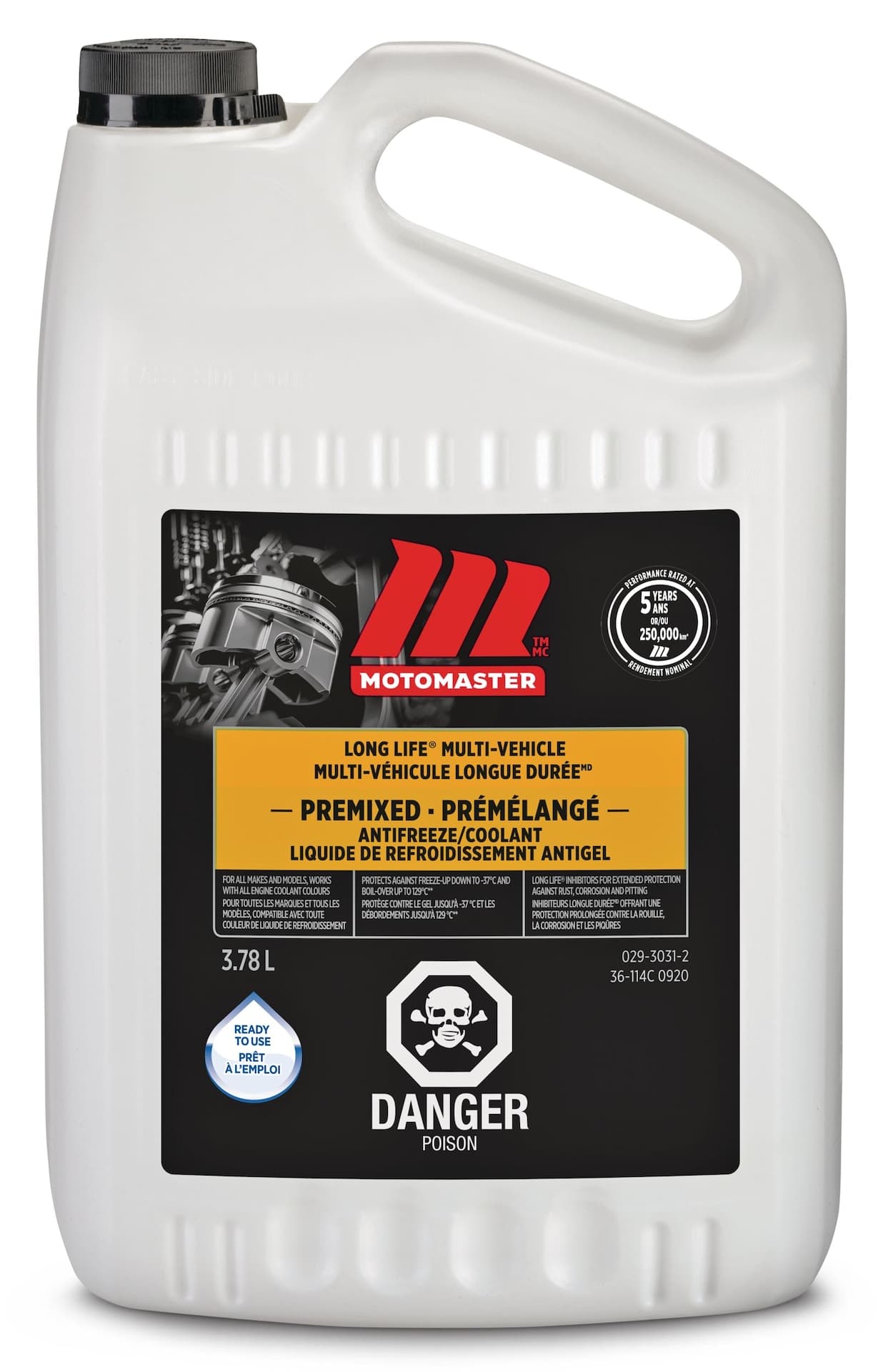 MotoMaster Long-Life Global 50/50 Premixed Anti-Freeze/Coolant, 3.78-L