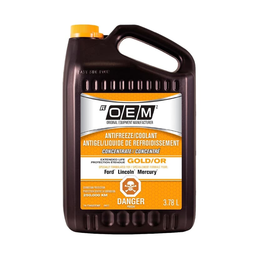 OEM Concentrated Anti-Freeze/Coolant, Ford/Lincoln/Mercury, Gold /OR 3.78-L